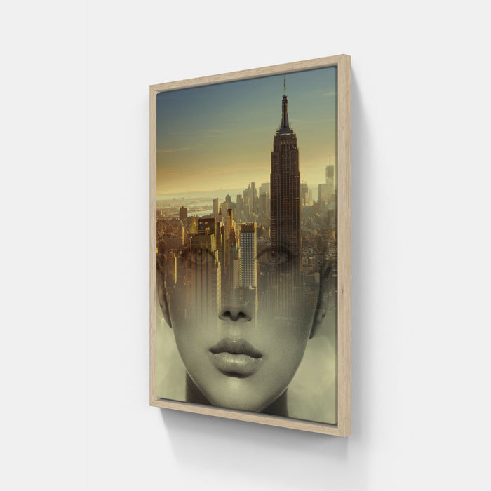 Digital art - New york - Face Sky Ladder