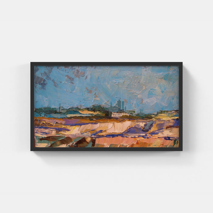 Art - Oil - quarry- Blue - Neutral