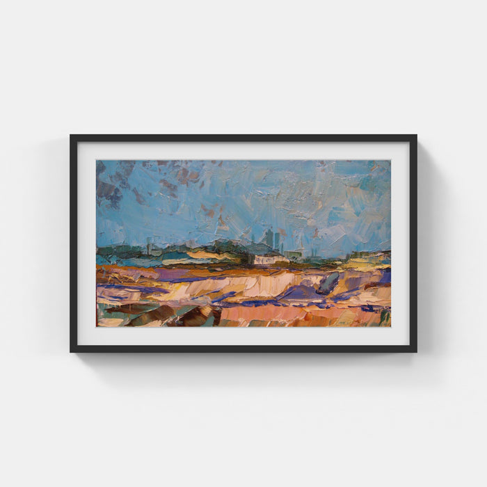 Art - Oil - quarry- Blue - Neutral